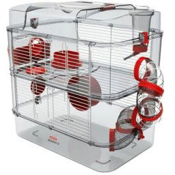 Cage sur 2 étages pour hamsters, souris et gerbilles - Rody3 duo - l 41 x p 27 x h 40,5 cm