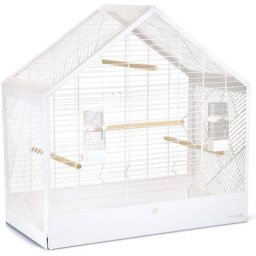 Beeztees - Cage à oiseaux Yara Blanc 71x35x70 cm Métal Blanc