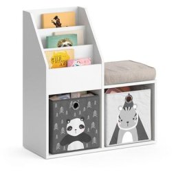 Bibliothèque ""Luigi Blanc mini avec 2 boîtes pliantes Vicco
