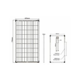 Kit panneau solaire Monocristallin 80W 12V et régulateur 10A
