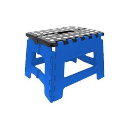 Marche Pied Pliant - Résiste jusqu'à 150kg de charge - Pliable - Bleu - Venteo