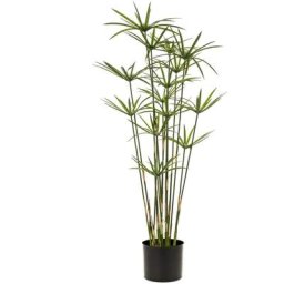 Cyperus artificiel Vert 90 cm en pot Emerald Vert
