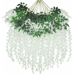 12 Pcs Fleurs Artificielles Faux Wisteria Vigne Guirlande Suspendue Romantique Glycine Fleurs pour