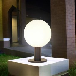 Borne de jardin éclairage extérieur extérieur E27 lampe d'extérieur lampadaire, boule de verre