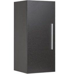 Armoire de Salle de Bains Noire à 2 Étagères en mdf Fixation Solide Classique Bilbao - Noir