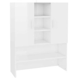 Hommoo - Meuble pour machine à laver Blanc brillant 70,5x25,5x90 cm