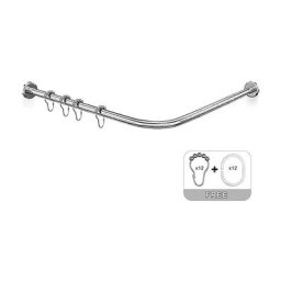 Tringle à Rideau De Douche Extensible Sans Percage De l 90-120 x 90-120 cm - Barre De Douche