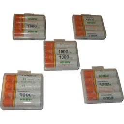 Lot 20 piles rechargeables vhbw AAA, Micro, R3, HR03 1000mAh pour Panasonic KX-TG6422G, KX-TG6521,