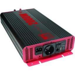 Convertisseur de Tension Pure-Sinus 2000W 12V/220V Camping-Car - Noir - EZA