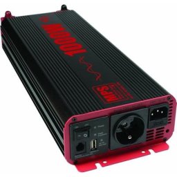 Convertisseur de Tension Pure-Sinus 1000W 12V/220V Camping-Car - Noir - EZA