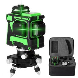 Niveau laser 3D 12 lignes + support triangulaire + alimentation + sacoche portable + manuel, pas de