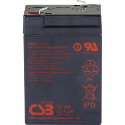 Gp 645 Standby usv GP645F1 Batterie au plomb 6 v 4.5 Ah plomb (agm) (l x h x p) 70 x 107 x 48 mm