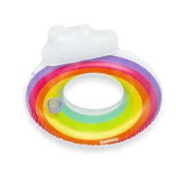 Bouée Gonflable pour Plage ou Piscine Bestway Rainbow Dreams Swin Tube 105x33 cm avec Porte-Verres