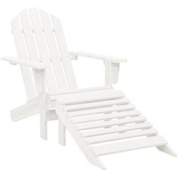 Chaise de jardin avec pouf Bois Blanc