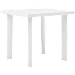 Table de jardin Contemporain - Table à manger de jardin - Blanc 80x75x72 cm Plastique Chic-576670