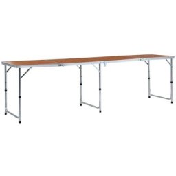 Table de camping pliable Table de Jardin - Aluminium 240x60 cm BV318496 Bonnevie