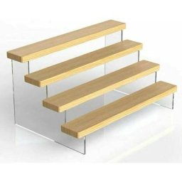 Présentoir en acrylique à 4 niveaux, organisateur d'escalier en bois, décoration de collection pour