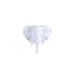 Blue Dream - 2pcs Blanc Crochet Mural en Forme d'animal Patère animal clé éléphant noir Matériau en