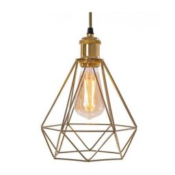 Toolight - lampe suspendue 392197 diamond or 1-POINTS de lumière E27 20X20X25CM - or