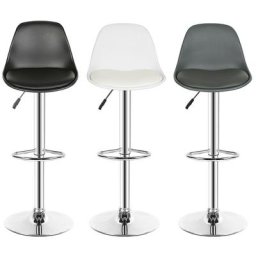 Lot de 2 Tabourets de Bar, Chaises de Salle à Manger, Chaises de Bar Cuir pu, Hauteur Réglable,