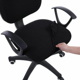 Housses de siège de chaise d'ordinateur de bureau en jacquard extensible, protecteurs de coussin de