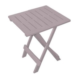 Ac-déco - Table de jardin pliante adige - Taupe - Plastique - l 45 x p 43.5 x h 50 cm - Livraison