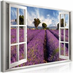Tableau Champ de Lavande (1 Partie) Large - 120 x 80 cm - Violet