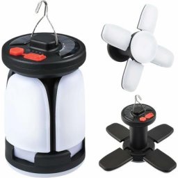 Lampe Camping Solaire Rechargeable, 6 Modes D'éclairage Réglable Portable Lampe 10H+ d'autonomie