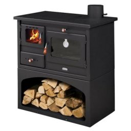 Cuisinière à bois 1P34 Sortie côté droit - Acier - Acier