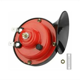 Klaxon de train 12 v 300 dB étanche pour moto camion train bateau voiture suv bateau - rouge