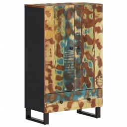 Buffet haut et tiroir 60x33x100 cm bois massif récupération/fer Vidaxl Multicolore