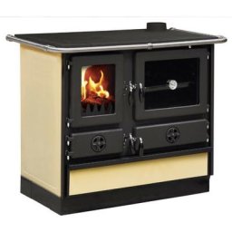 Cuisinière à bois magnum en fonte Sortie côté droit - Beige - Beige