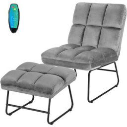 Fauteuil de Massage Électrique Télécommandé avec Repose-Pied et 5 Modes de Massage en 4 Points sur