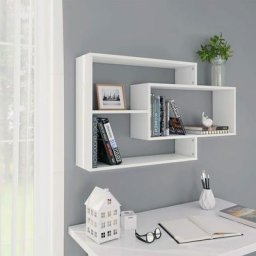 Maisonchic - tagères murales | Armoire murale Meuble Étagère Blanc 104x20x58,5 cm Bois d'ingénierie