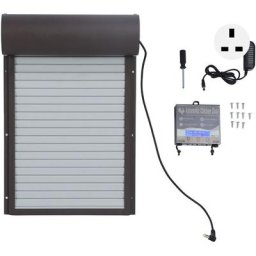Ouvre-porte automatique de poulailler à piles avec minuterie pour canard oie 100-240 v marron prise