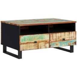 Table basse 80x54x40 cm Bois de récupération et d'ingénierie Vidaxl Brun