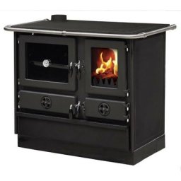 Cuisinière à bois magnum en fonte Sortie côté gauche - Noir - Noir