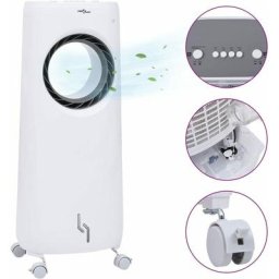 Kalisse - Elegant-Stil Refroidisseur d'air mobile 2 en 1 80 W,pour Salon/Jardin,Montage facile,6,19