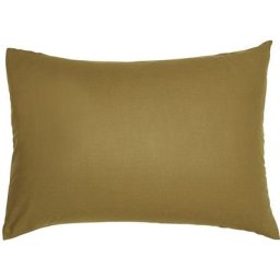 Taie d'oreiller rectangle 100% coton 50 x 70 cm essential - marron bronze