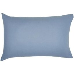 Taie d'oreiller rectangle 100% coton 50 x 70 cm essential - bleu denim