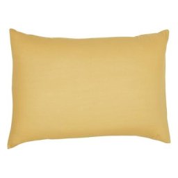 Taie d'oreiller rectangle 100% coton 50 x 70 cm essential - jaune ocre