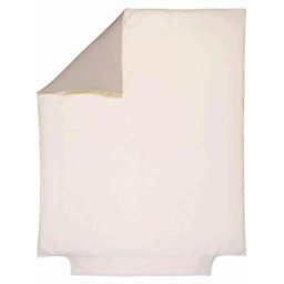 Housse de couette bébé bicolore 100% coton bio 120x150 écru et taupe - Ecru