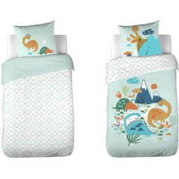 Parure de lit enfant Blanc 140x200 HOME COLLECTION 767017 - Blanc