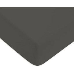 Future Home - drap housse uni coton 57 fils gris souris 120x190cm - gris