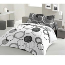 Lovely Home - Parure de couette Coton audace - Anthracite - 220x240 cm