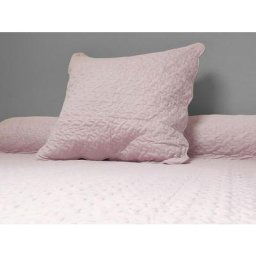 Soleil D'ocre - Couvre-lit Boutis uni rose 180x220 cm avec 1 taie d'oreiller - Rose
