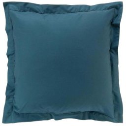 Taies d'oreiller x2 Percale 63x63 cm Bleu.