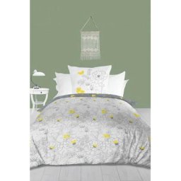 Parure Housse de couette 140x200 cm lisa Blanc 57 fils/ cm2, par Soleil D'ocre Blanc