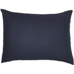 Taie d'oreiller rectangle 100% coton 50 x 70 cm essential - bleu navy