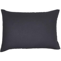 Taie d'oreiller rectangle 100% coton 50 x 70 cm essential - noir fusain
